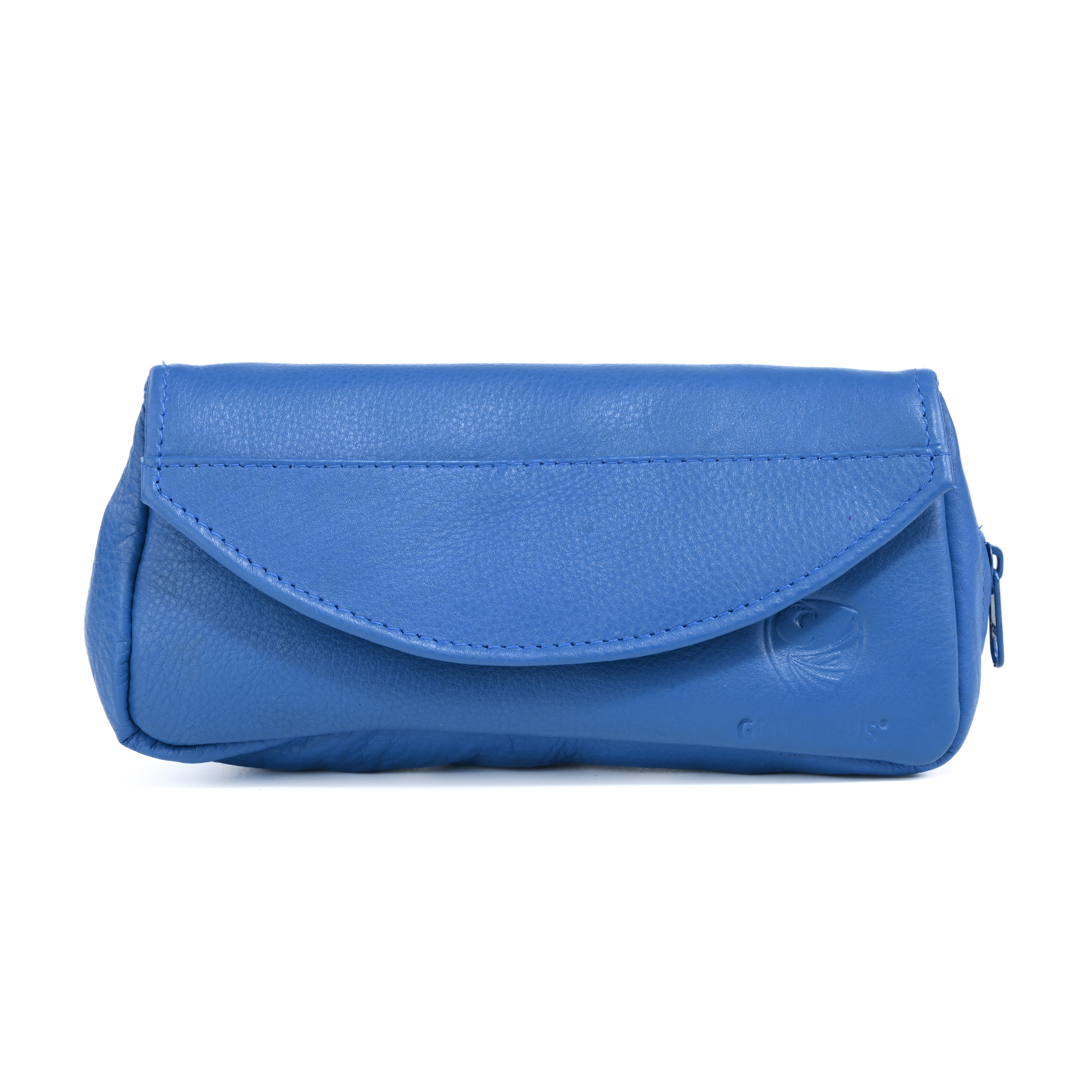 GERMANUS Kosmetiktasche Beauty Bag Make-Up Tasche Helen, Leder, Blau